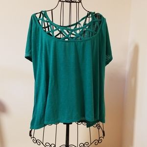 Xhilaration green high low shirt size XXL